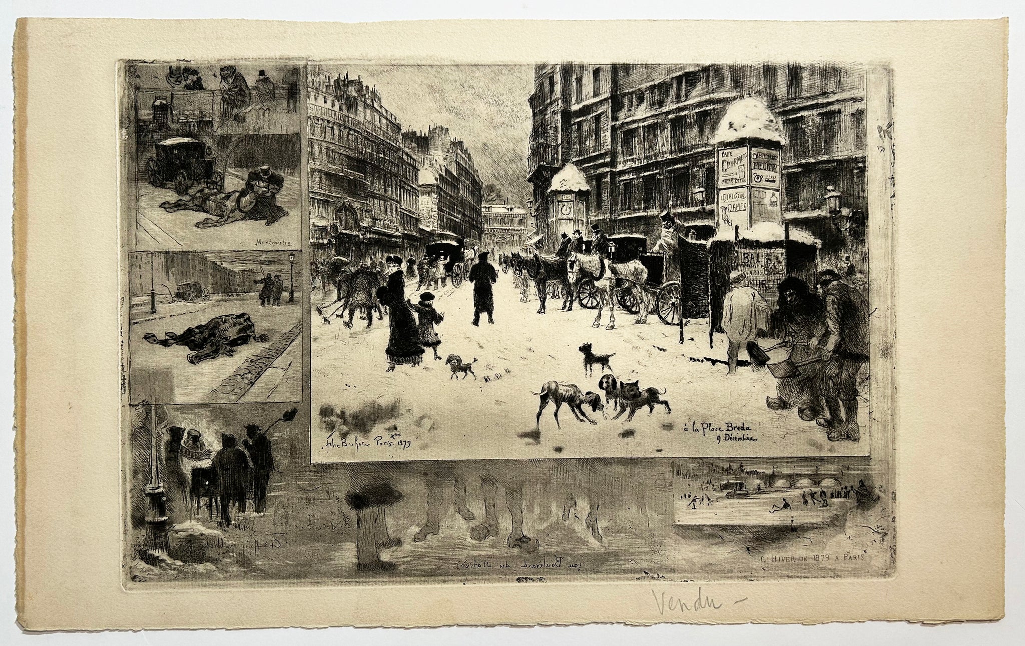L'Hiver à Paris ou La Neige à Paris. 1879.