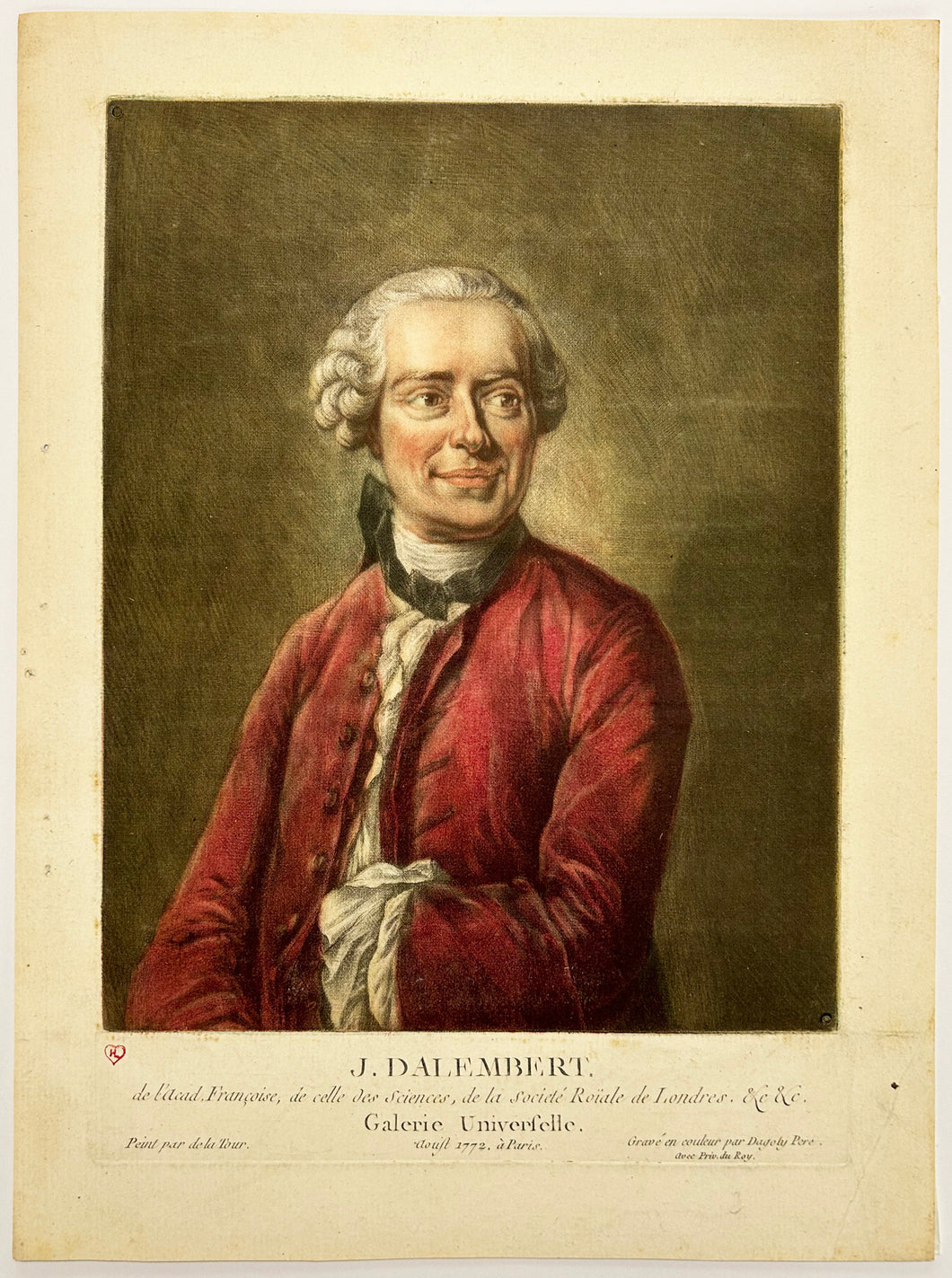Portrait de Jean Le Rond d'Alembert ( 1717†1783). 