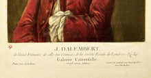 Charger l&#39;image dans la galerie, Portrait de Jean Le Rond d&#39;Alembert ( 1717†1783). &quot;J. Dalembert, de l&#39;Académie Française, de celle des Sciences, de la Société Royale de Londres &amp;c&quot;.  1772.
