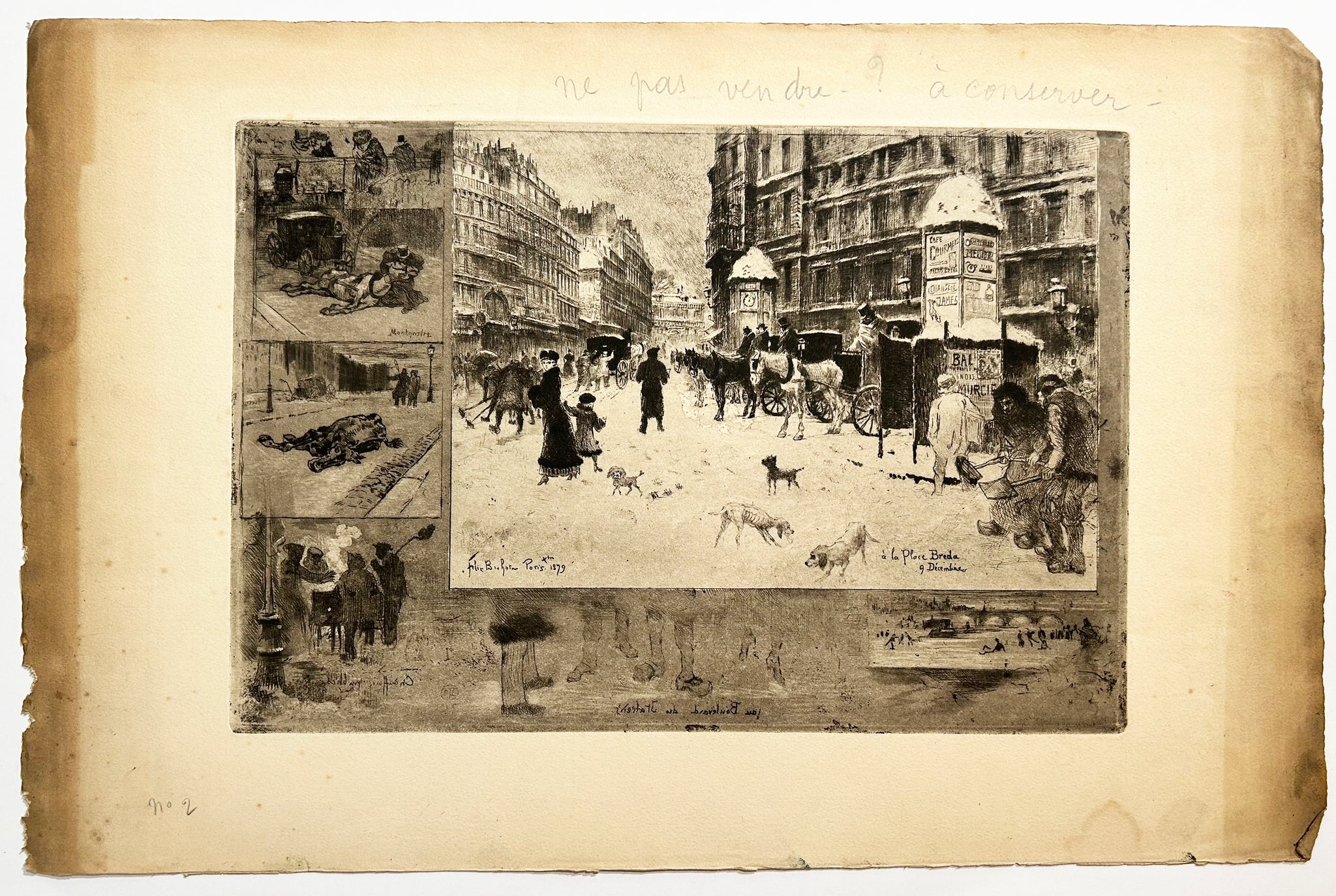 L'Hiver à Paris ou La Neige à Paris.  1879.