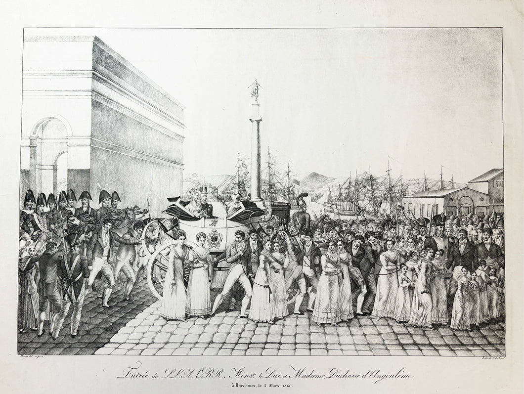 Entrée de LL.AA.RR. Monseigneur le Duc et Madame Duchesse d'Angoulême à Bordeaux le 5 Mars 1815.  1819.