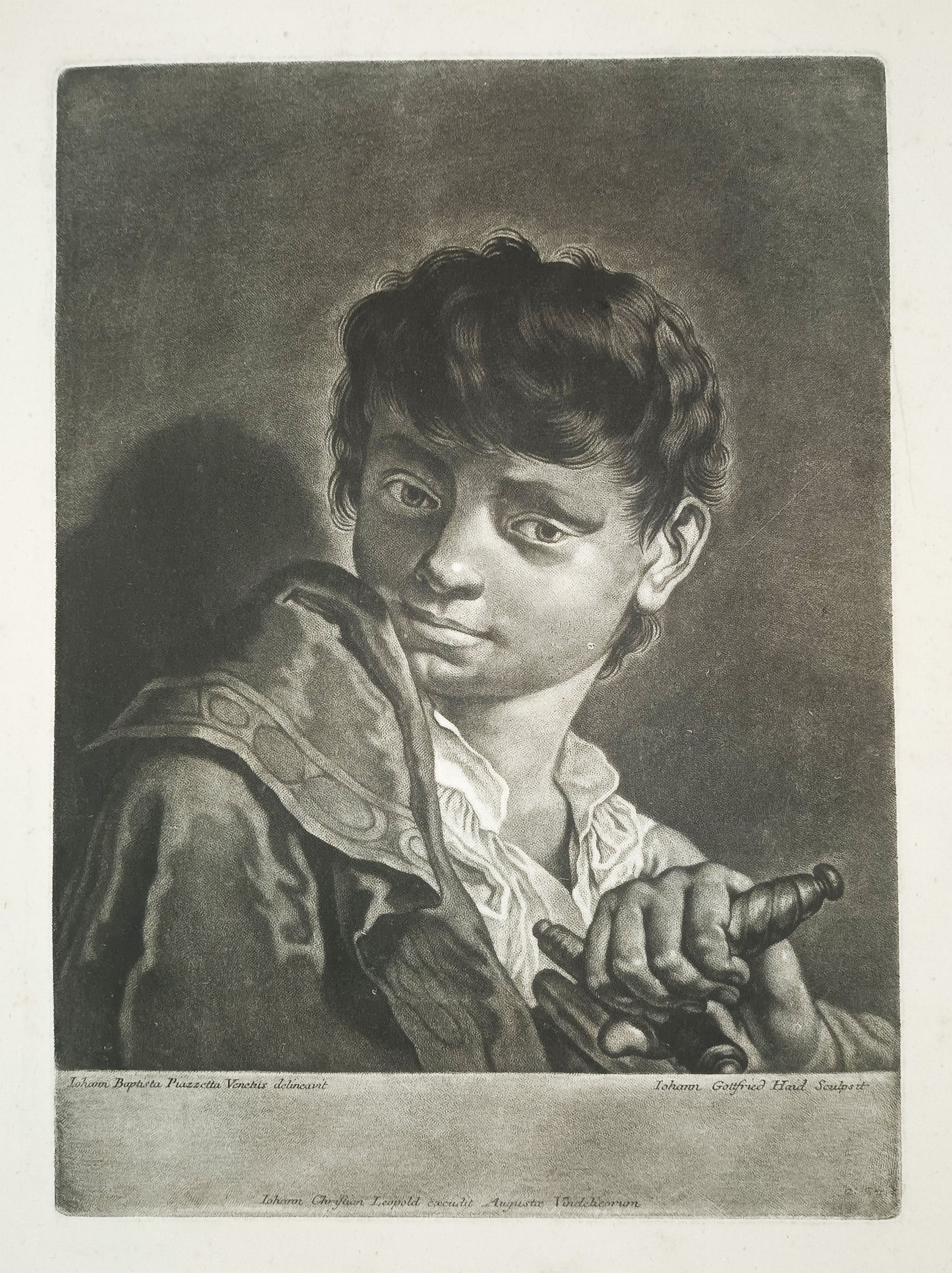[Tête d'enfant tenant une épée]. c.1750?.