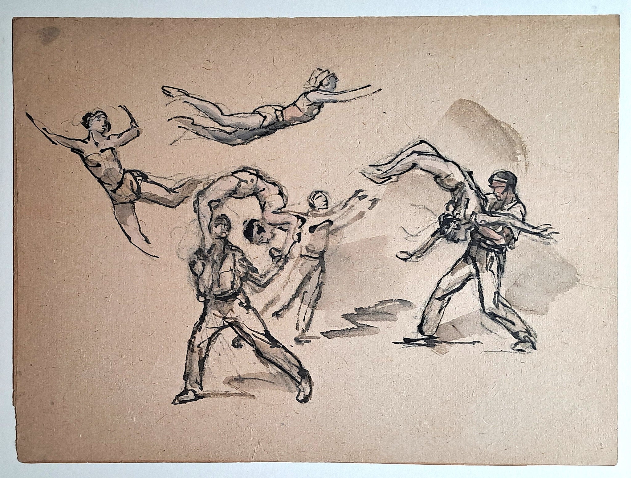 Jules CHADEL [Etudes de danse]. Dessin original. 