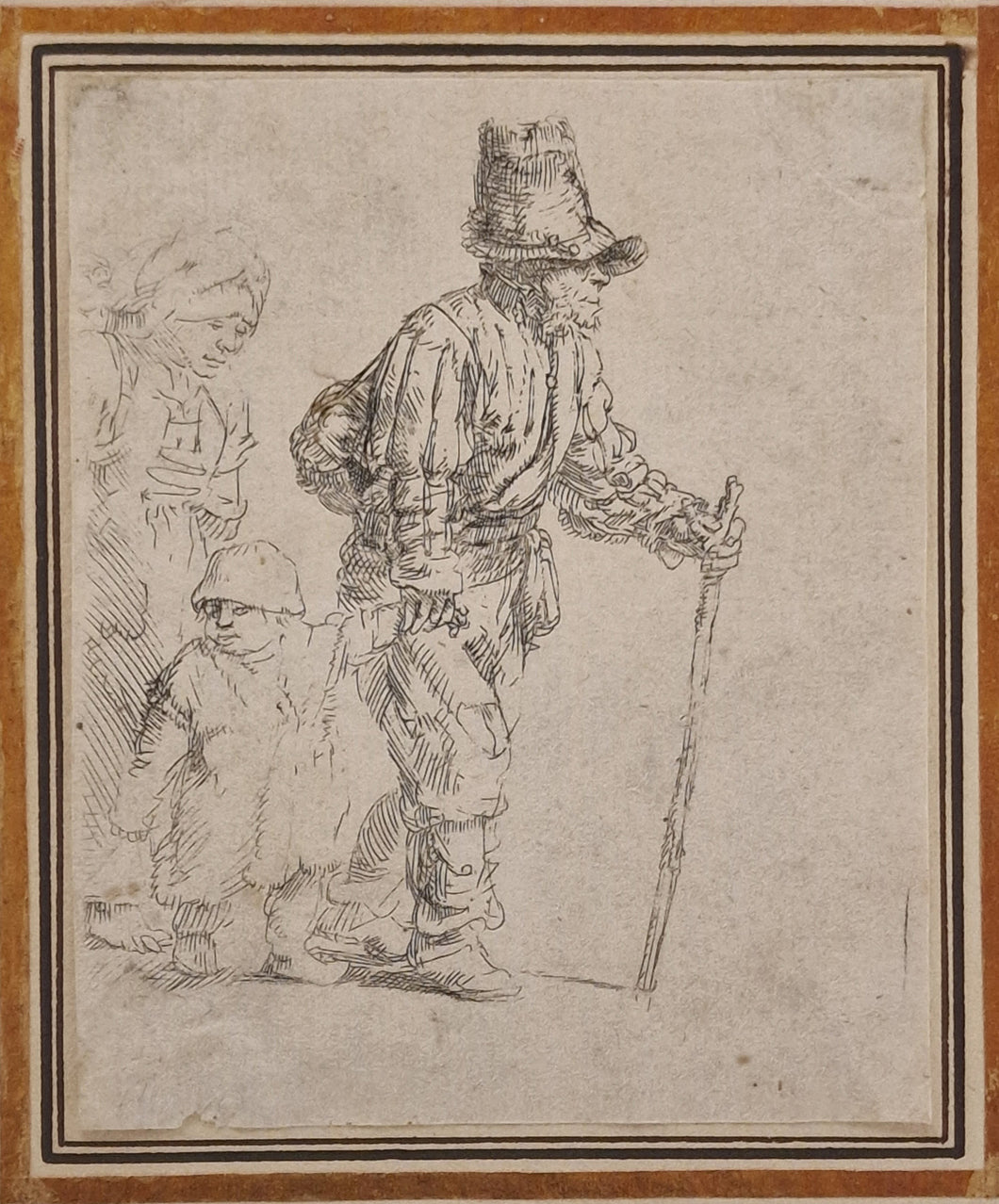 Paysan avec femme et enfant, v. 1652.