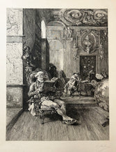 Charger l&#39;image dans la galerie, Les Bibliophiles (dans la Galerie Mansart, au Cabinet des estampes). 1884.
