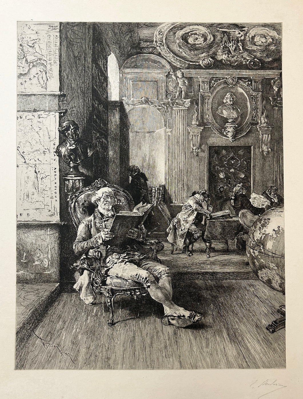 Les Bibliophiles (dans la Galerie Mansart, au Cabinet des estampes). 1884.