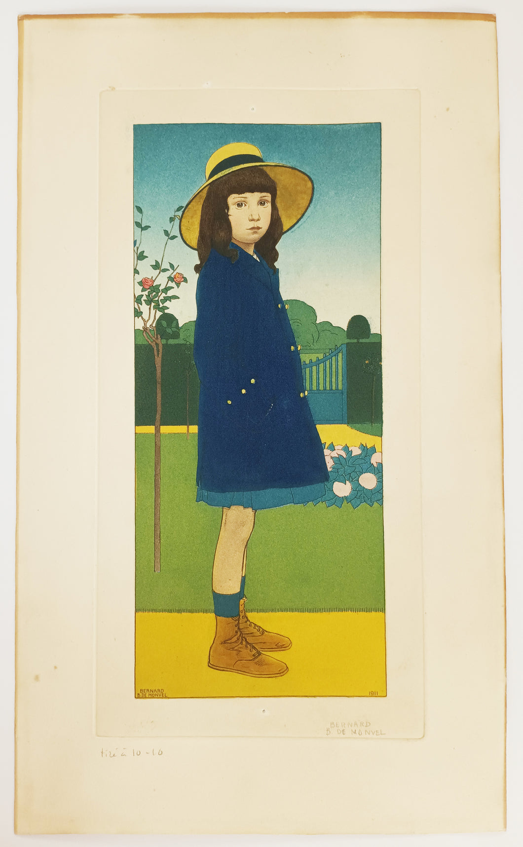 [Jeune fille au manteau bleu].  1911.