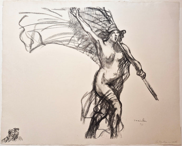 STEINLEN - La République nous appelle. 1916. Lithographie originale signée. 