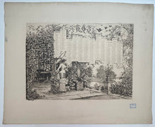 Charger l&#39;image dans la galerie, Calendrier pour 1883 (Femme et enfant se promenant dans un jardin).
