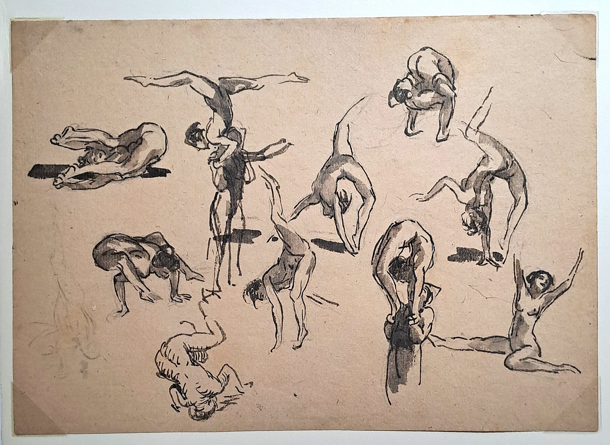 Jules CHADEL [Etudes de danseuse]. Dessin original. 