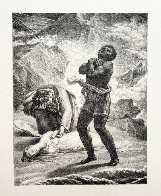 La mort de Virginie.  19ème. Lithographie par un anonyme du 19ème. 