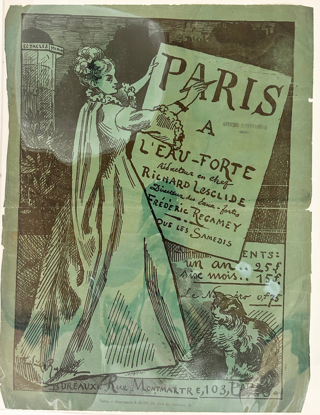 Paris à l'Eau-forte. Affiche publicitaire d'intérieur.