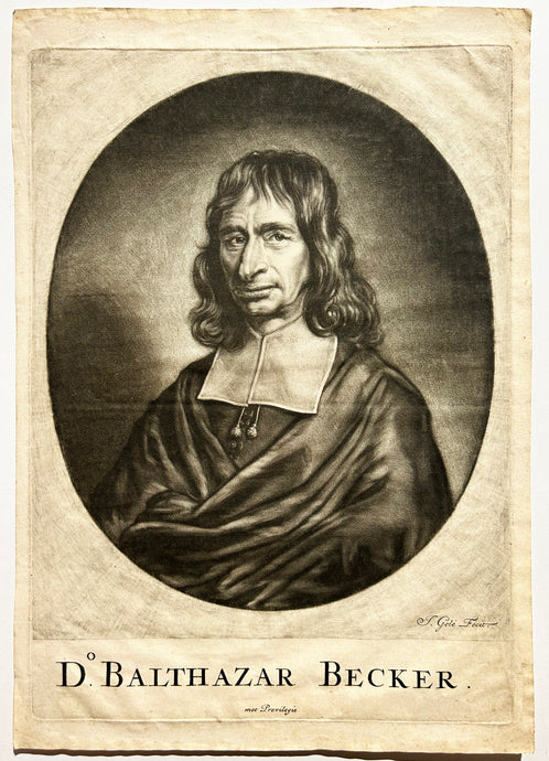 Jakob GOLE Portrait de D. Balthazar Becker. Gravure.