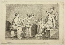 Charger l'image dans la galerie, Anonyme français du 18ème siècle. La marchande d'Amours d'Herculaneum. Eau-forte d'après Charles Monnet 
