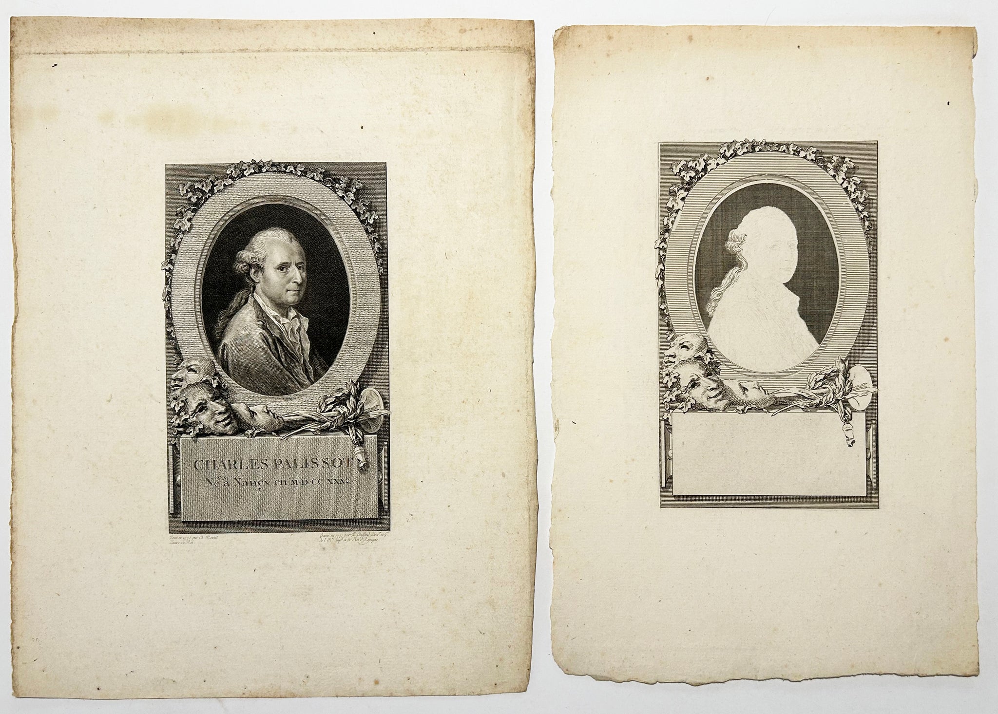 Pierre-Philippe CHOFFARD - Portrait de Charles Palissot, auteur dramatique lorrain (1730 † 1814). 1777. 
