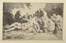 Charger l'image dans la galerie, Jean-Jacques LAGRENEE - Le Christ au tombeau.  1762-1763. Eau-forte originale. 
