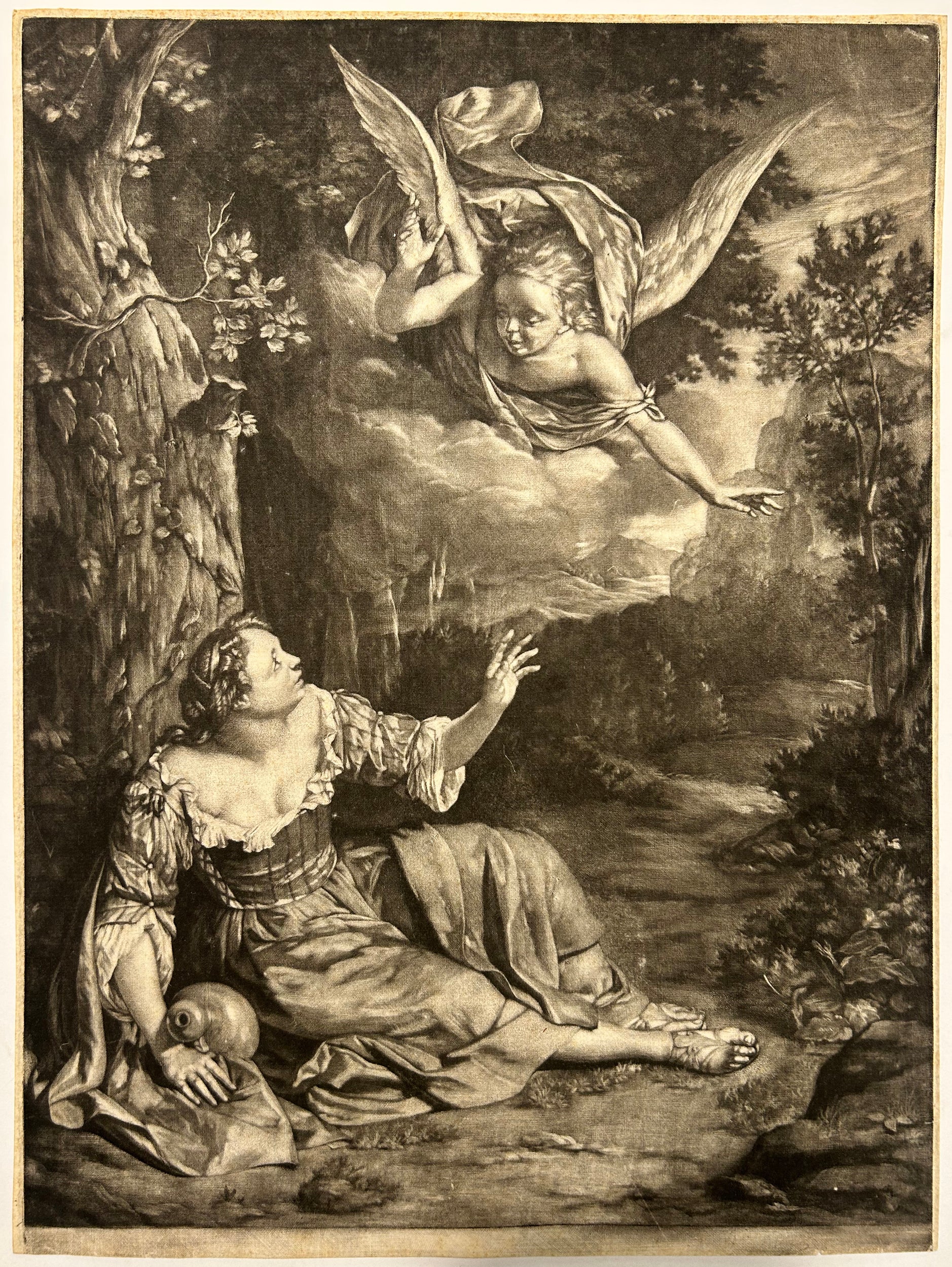 Nicolaas VERKOLJE - Agar et Ismaël. Manière noire.