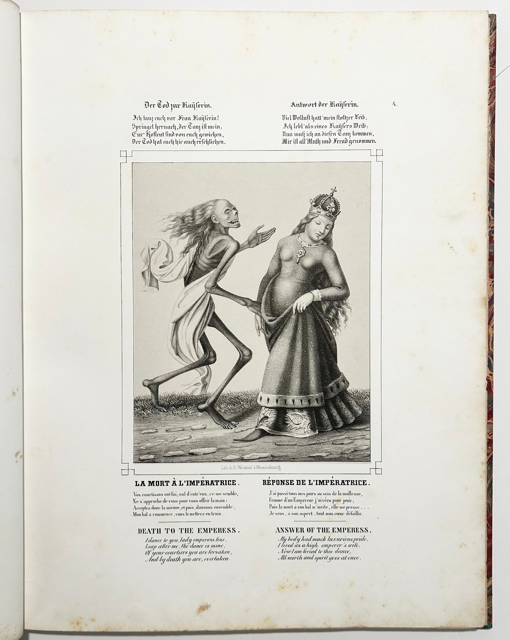 La danse des Morts à Bâle de J. Holbein.  c.1840.