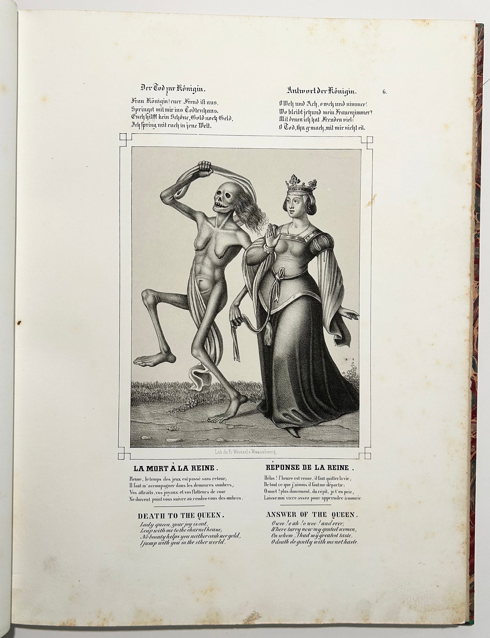 La danse des Morts à Bâle de J. Holbein.  c.1840.