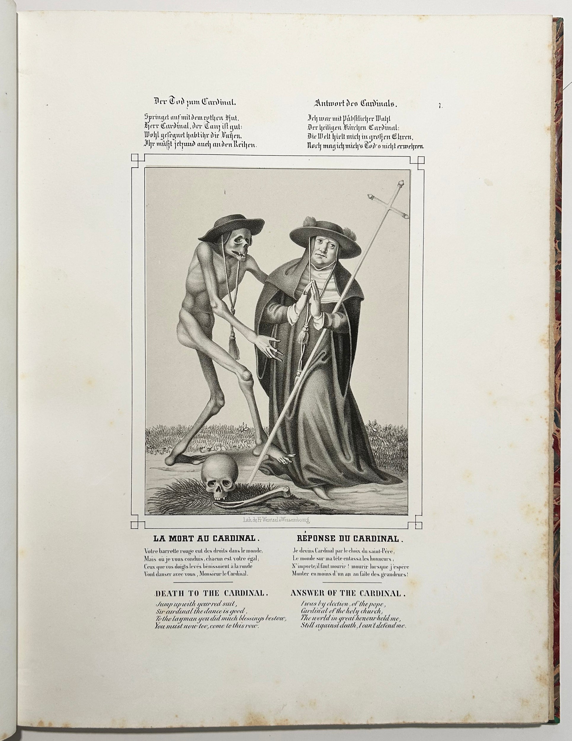 La danse des Morts à Bâle de J. Holbein.  c.1840.
