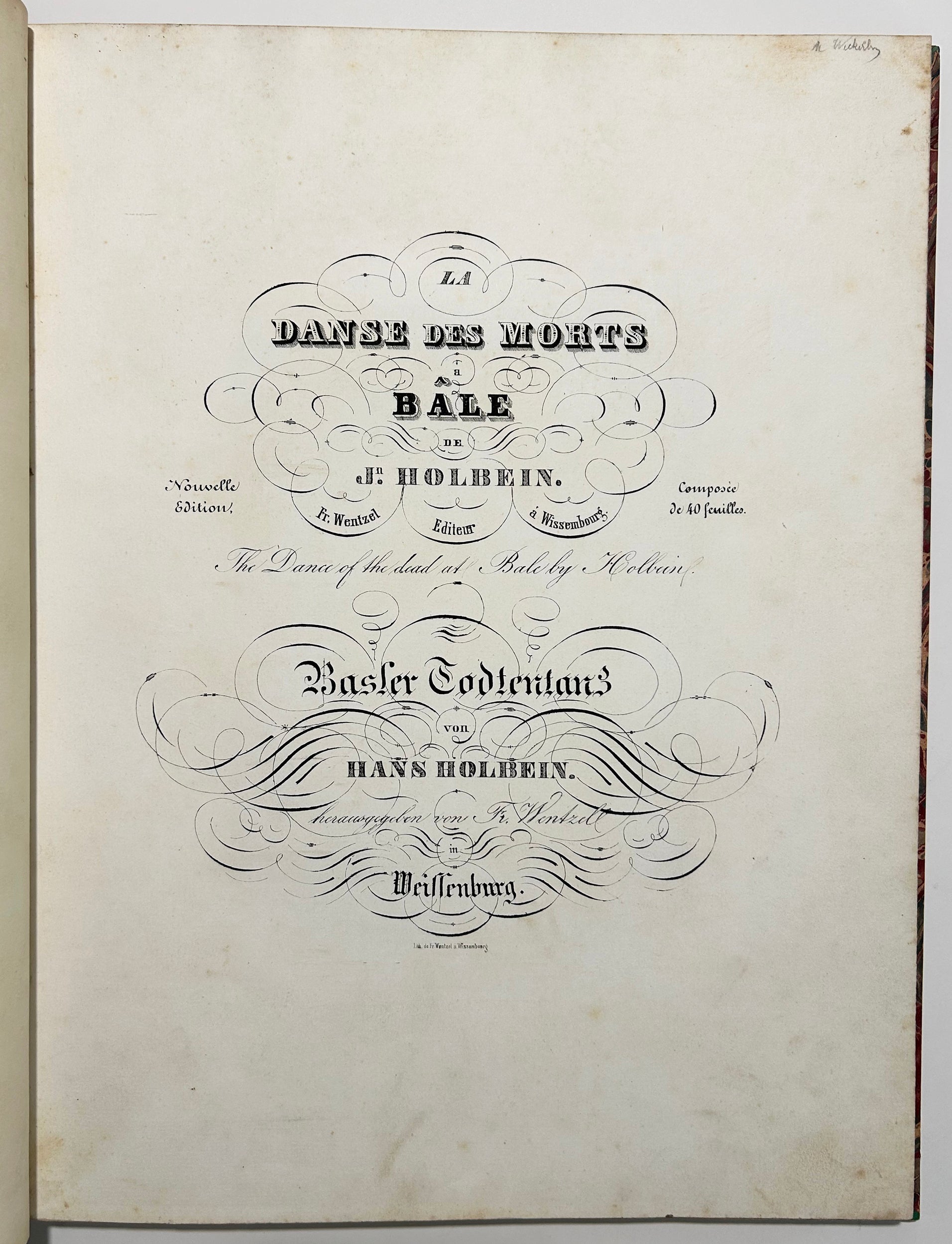 La danse des Morts à Bâle de J. Holbein.  c.1840.