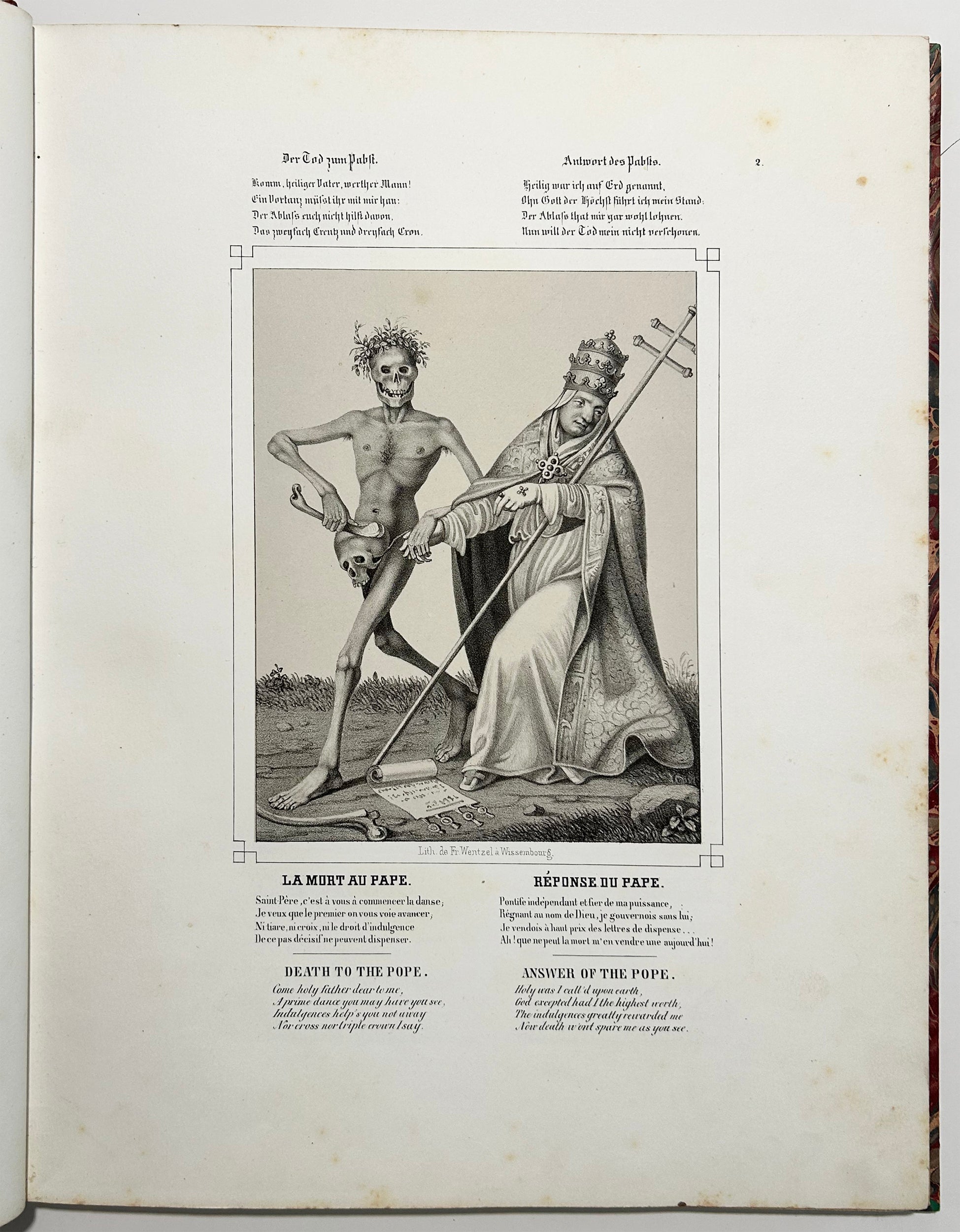 La danse des Morts à Bâle de J. Holbein.  c.1840.