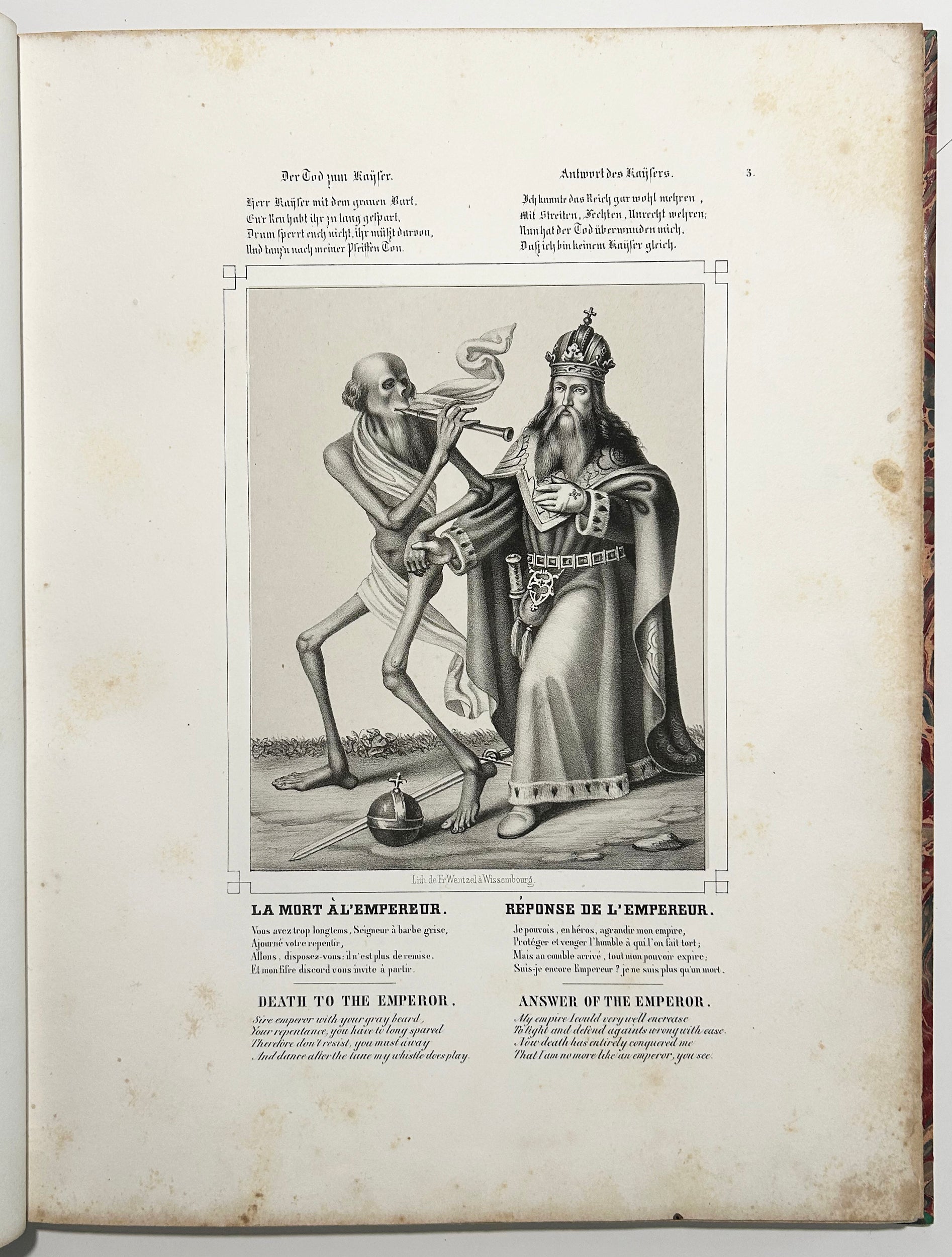 La danse des Morts à Bâle de J. Holbein.  c.1840.