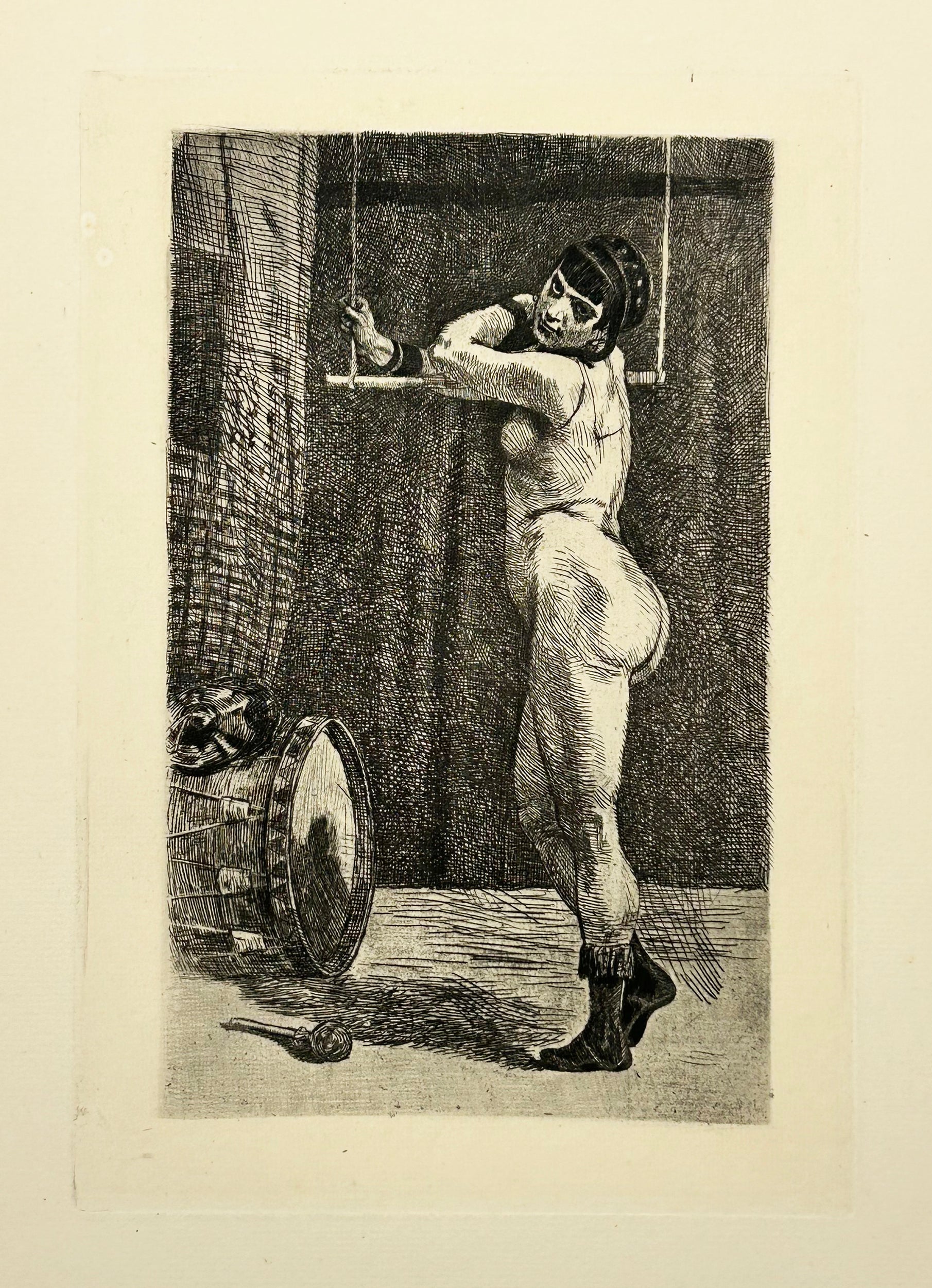 Félicien ROPS - La femme au trapèze. 1875. Héliogravure.