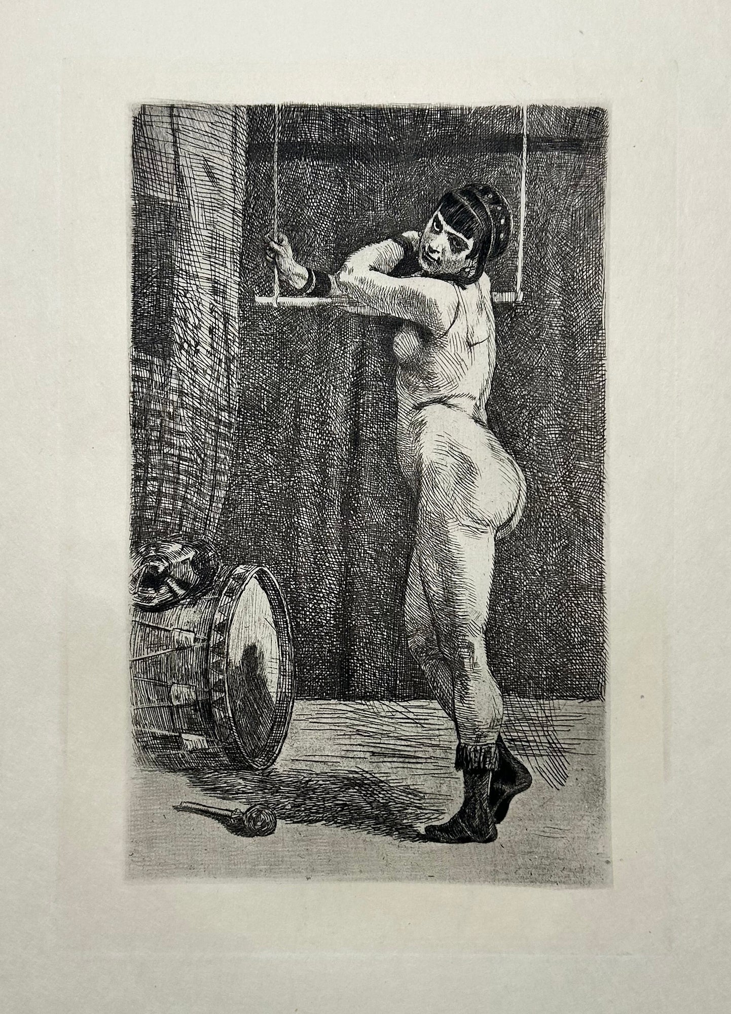 Félicien ROPS - La femme au trapèze. 1875. Héliogravure.