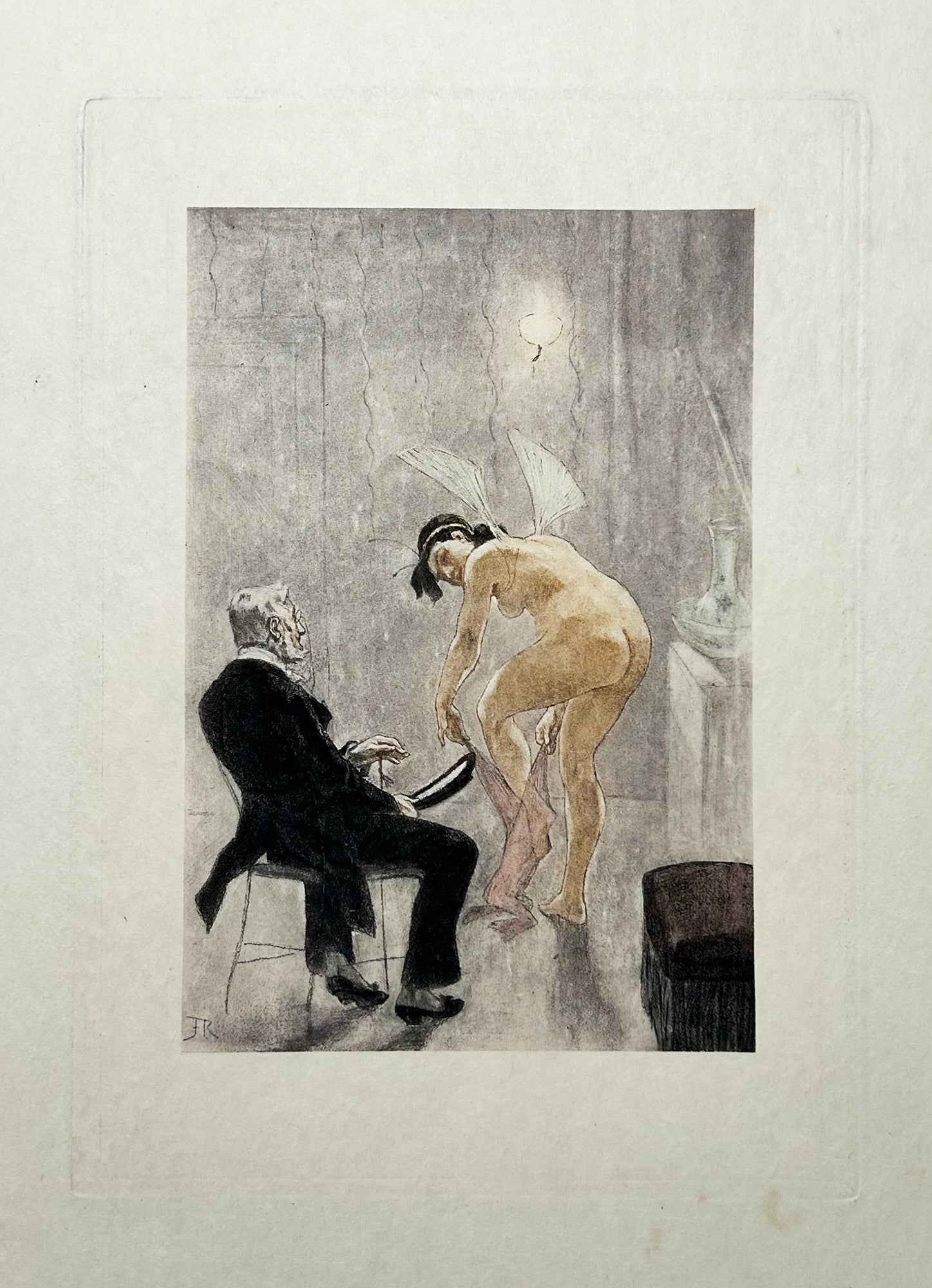 Félicien ROPS - Le Maillot. Héliogravure en couleurs.