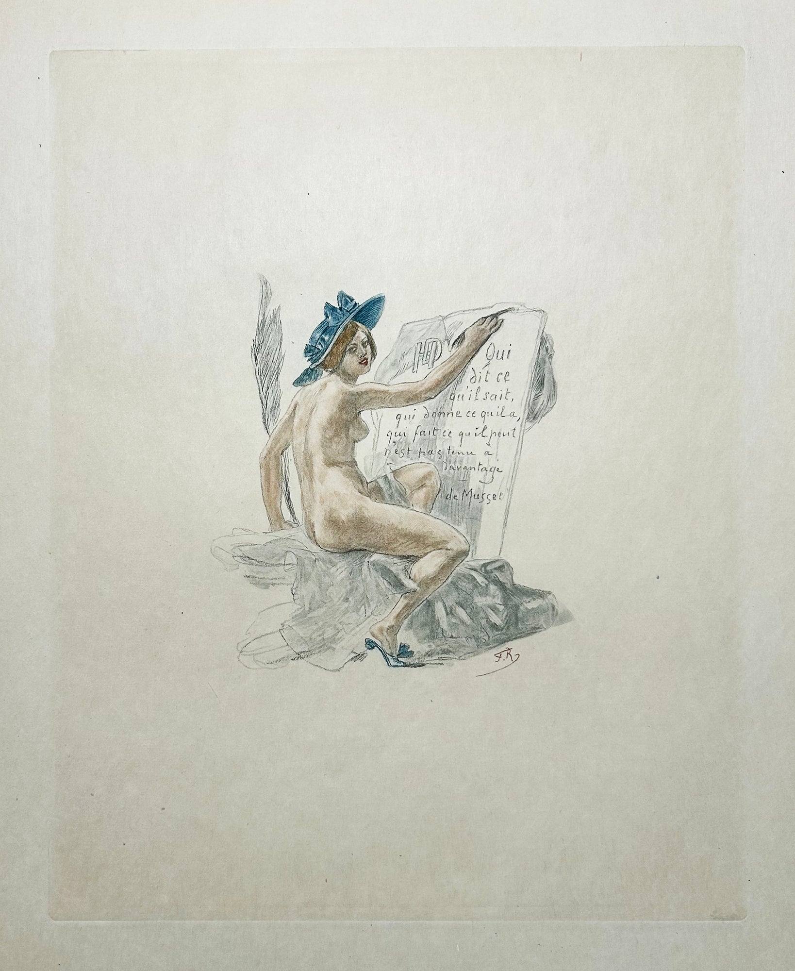 Félicien ROPS - Les Peintres de la femme. Héliogravure en couleurs.