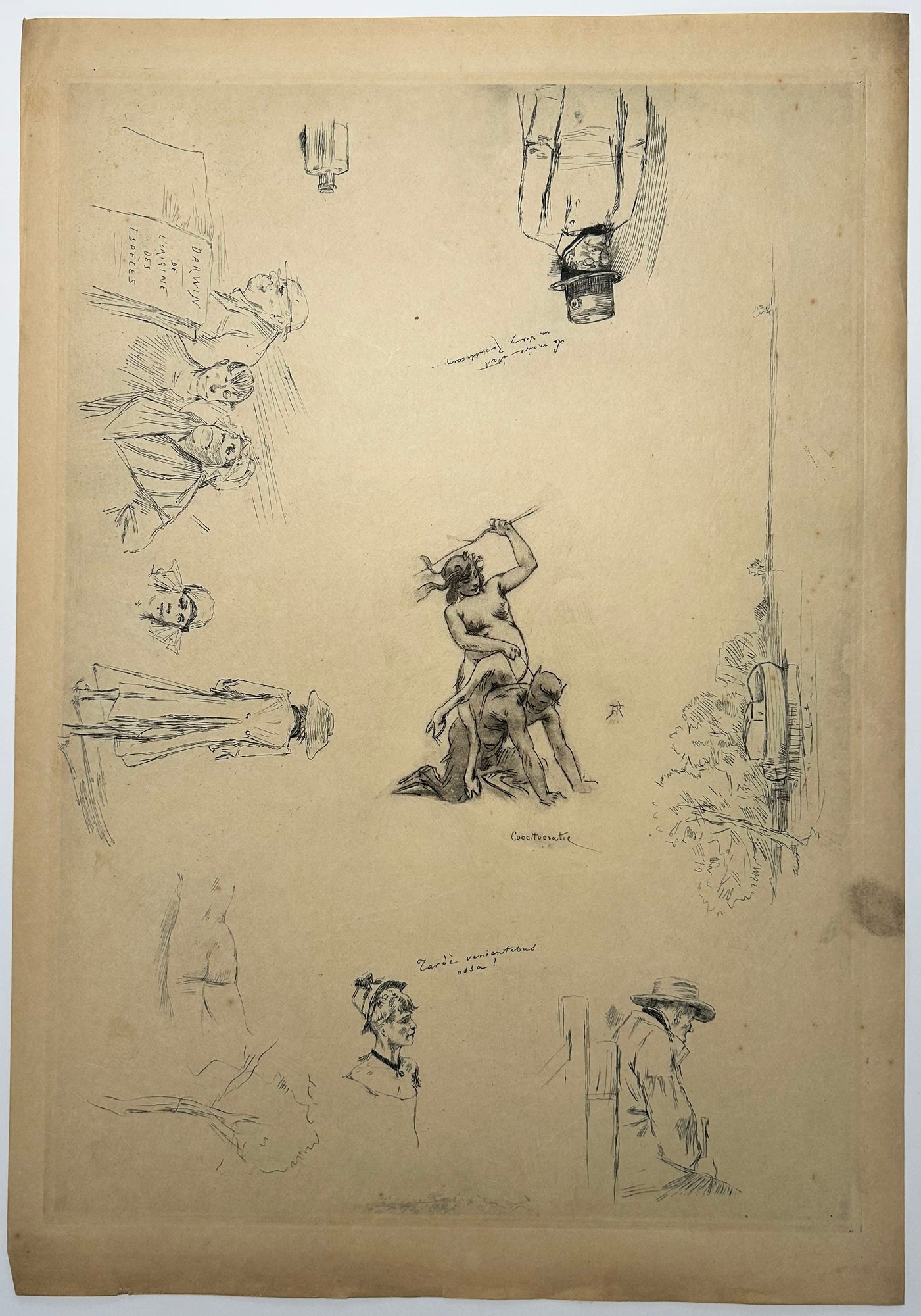 D'après Félicien ROPS - Cocotocratie. Gravure à l'eau-forte par Albert Bertrand 
