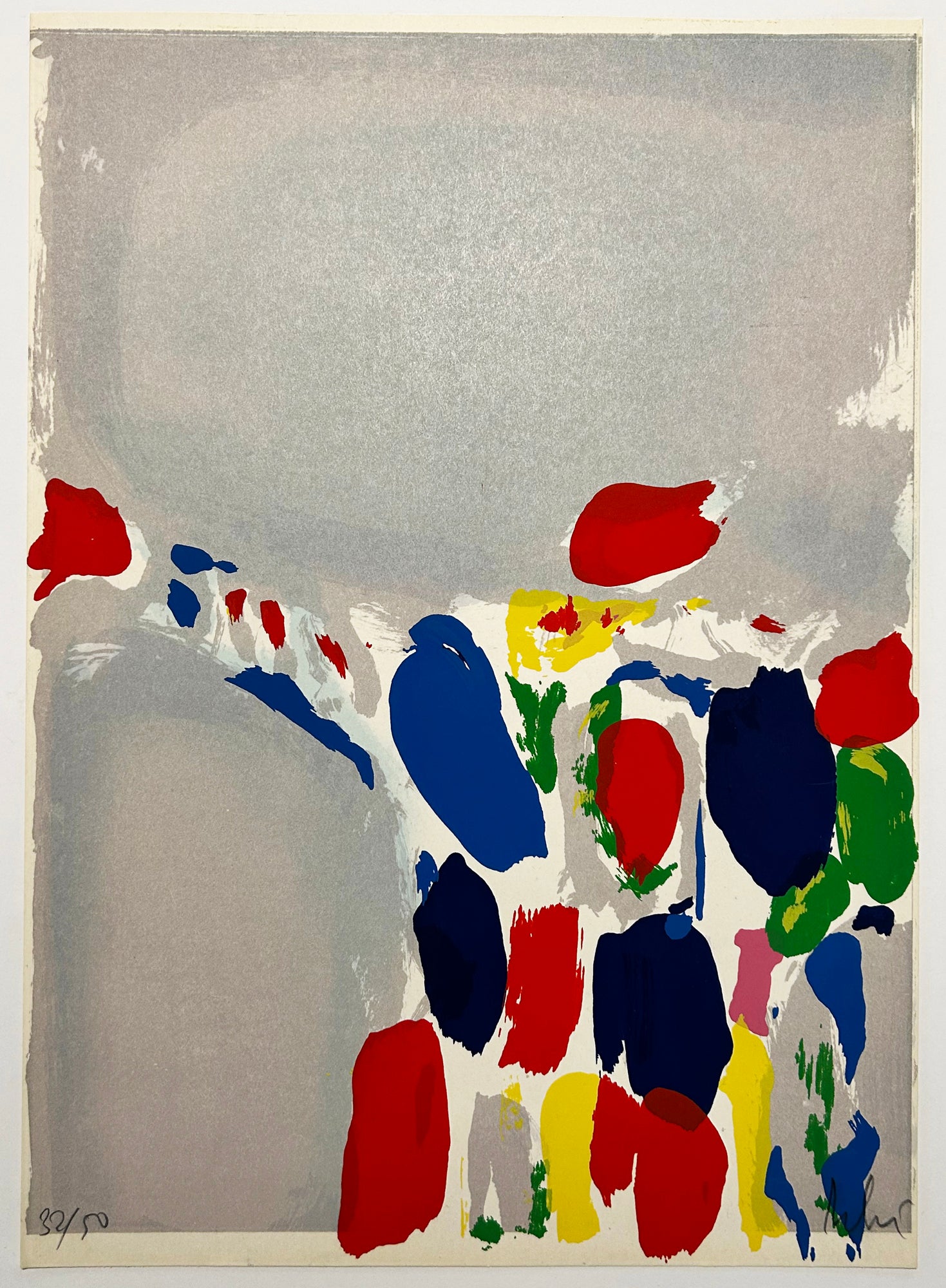 Olivier DEBRE - Taches vives.  c.1972. Lithographie en couleurs, signée. 