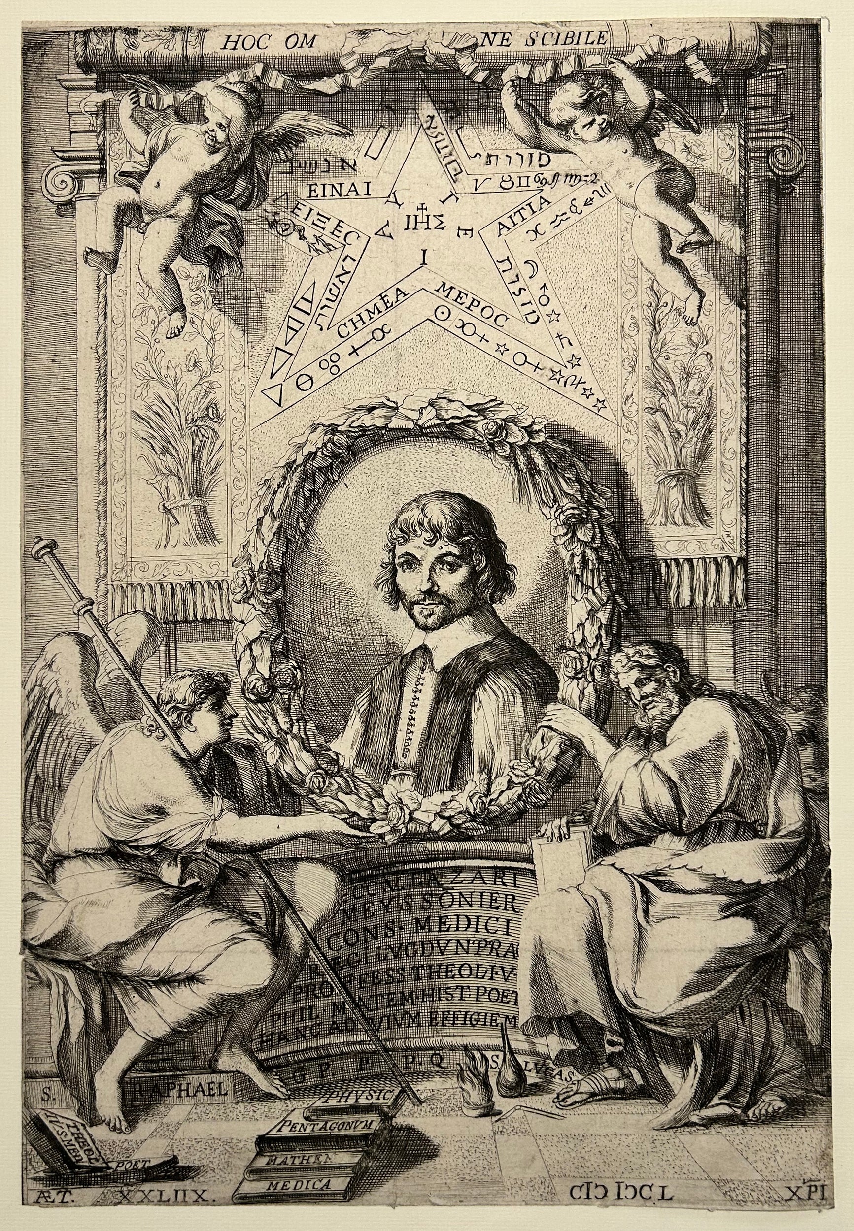Portrait du Docteur Lazare Meyssonnier (1611†1673).  1659. Eau-forte. 