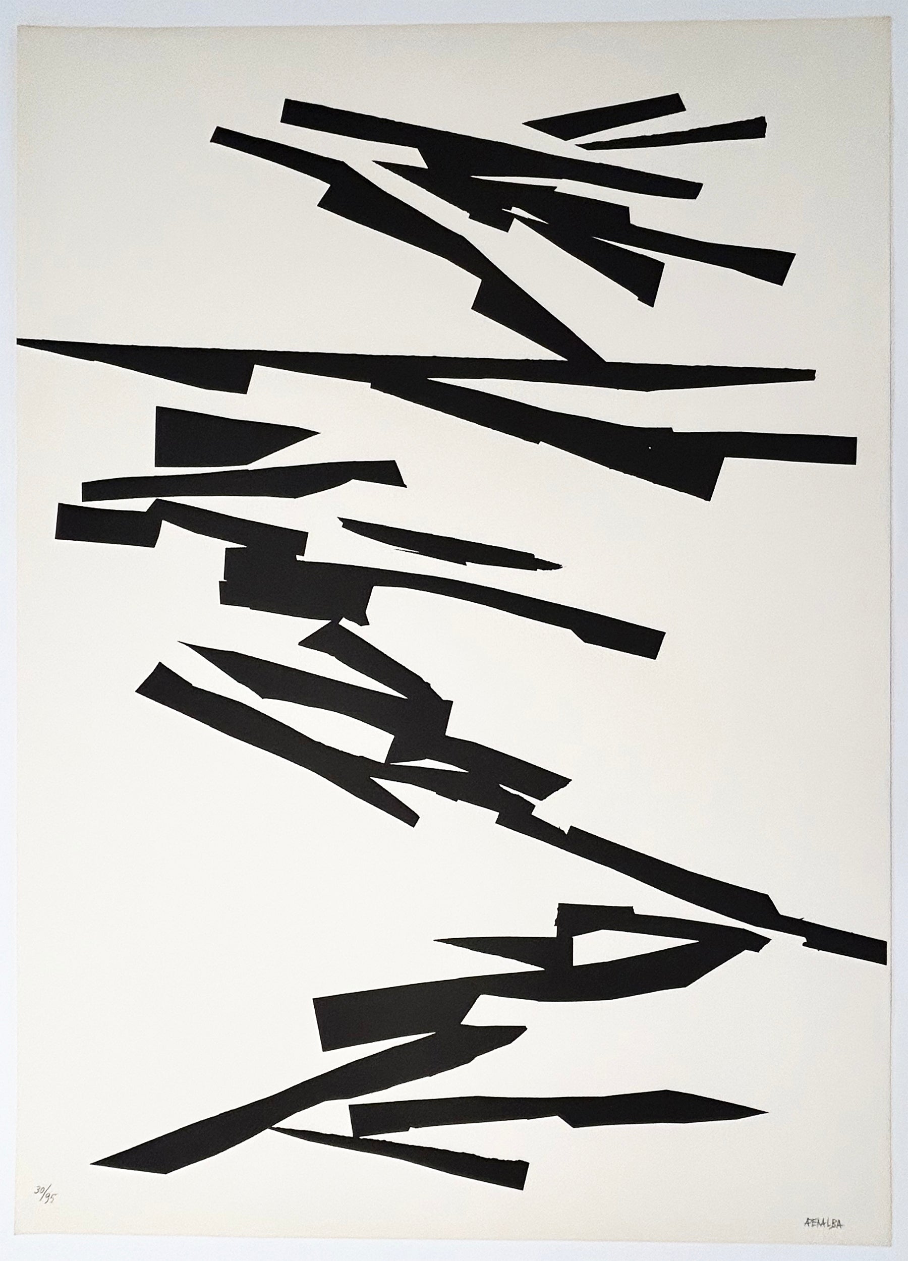 Alicia PENALBA - Composition V. 1973. Lithographie originale. 