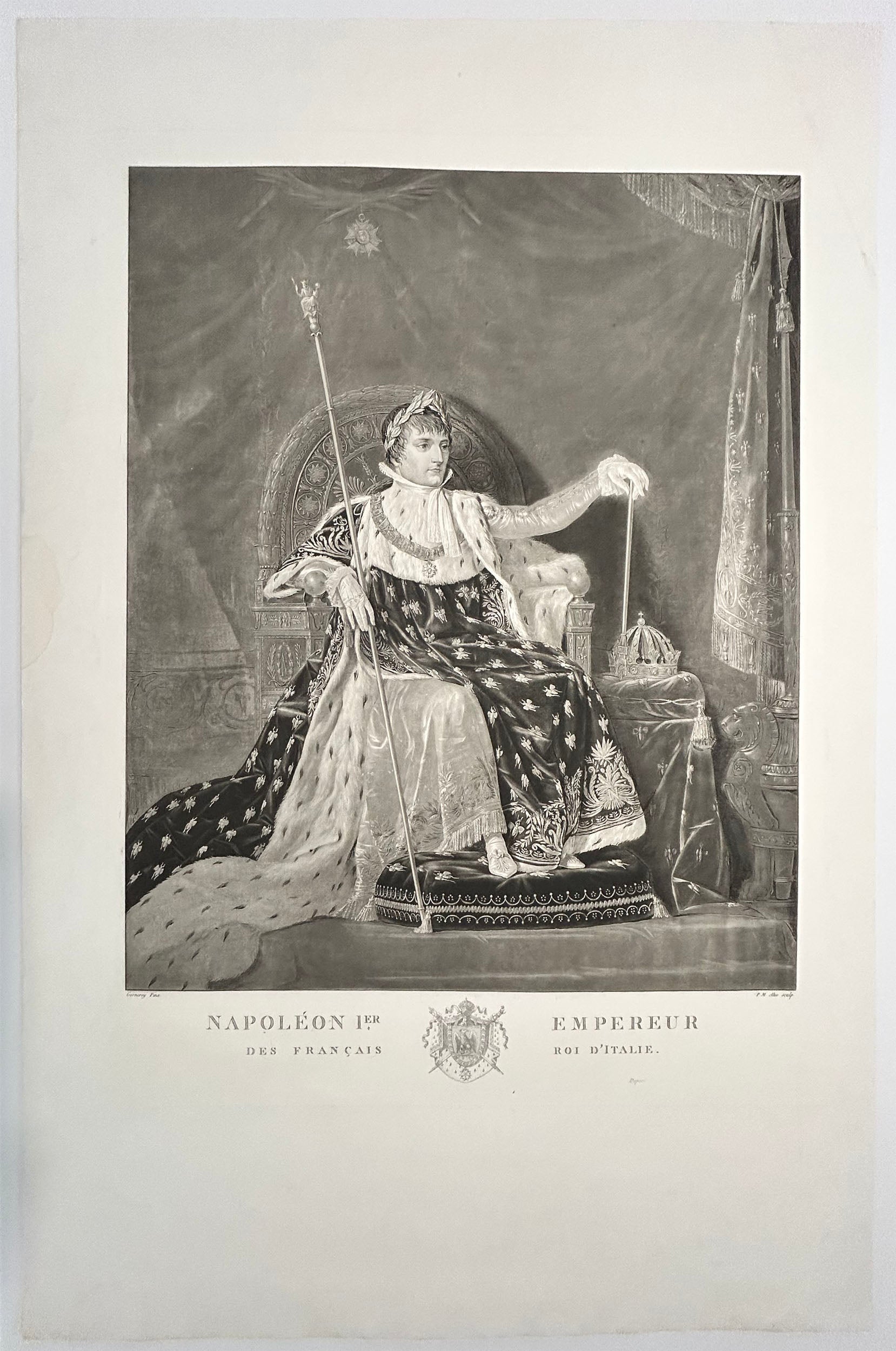 Pierre Michel ALIX - Napoléon Ier, Empereur des Français, Roi d'Italie. 1807. Aquatinte d'après Jean-François Garnerey .