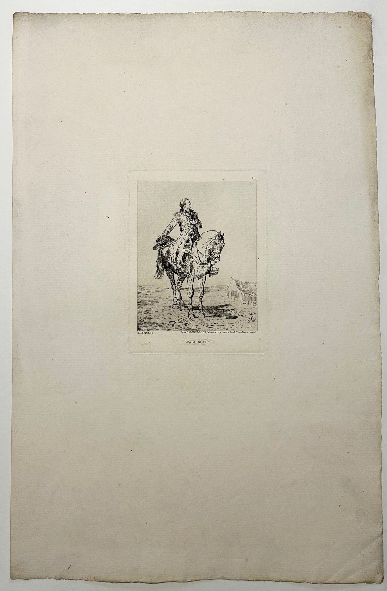 Washington. George Washington à cheval. 1869.