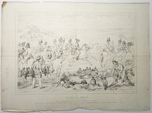 Charger l'image dans la galerie, Le vol du héron. (Chasse au faucon organisée en juillet 1843 sur le Hei, près du Paleis Het Loo). 1844.
