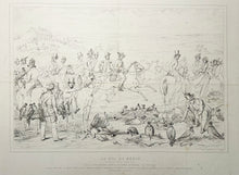 Charger l'image dans la galerie, Le vol du héron. (Chasse au faucon organisée en juillet 1843 sur le Hei, près du Paleis Het Loo). 19ème. Lithographie d'après Johann Baptist SONDERLAND.
