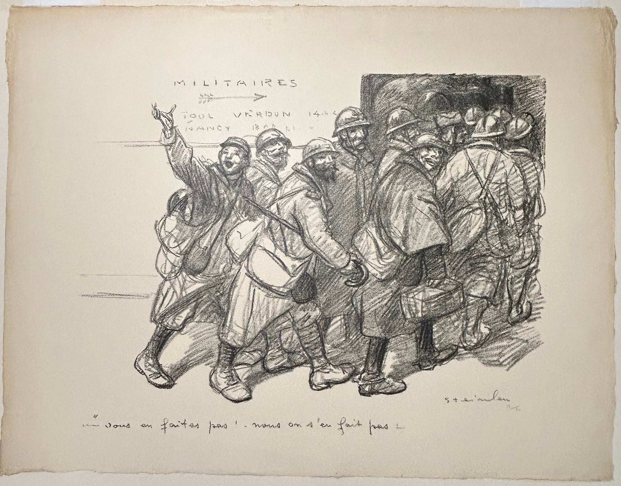 Théophile Alexandre STIENLEN - Vous en faites pas! Nous on s'en fait pas. Lithographie originale signée. 