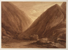 Charger l'image dans la galerie, Jean-Jacques CHAMPIN - Vallée de Sia (Pyrénées). Aquarelle originale, sur papier vergé crème, signée.
