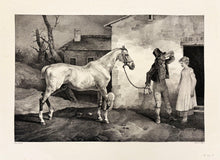 Charger l'image dans la galerie, Théodore GERICAULT - Vieux cheval à la porte d'une auberge. 1822. Lithographie exécutée en grande partie par Joseph Volmar.

