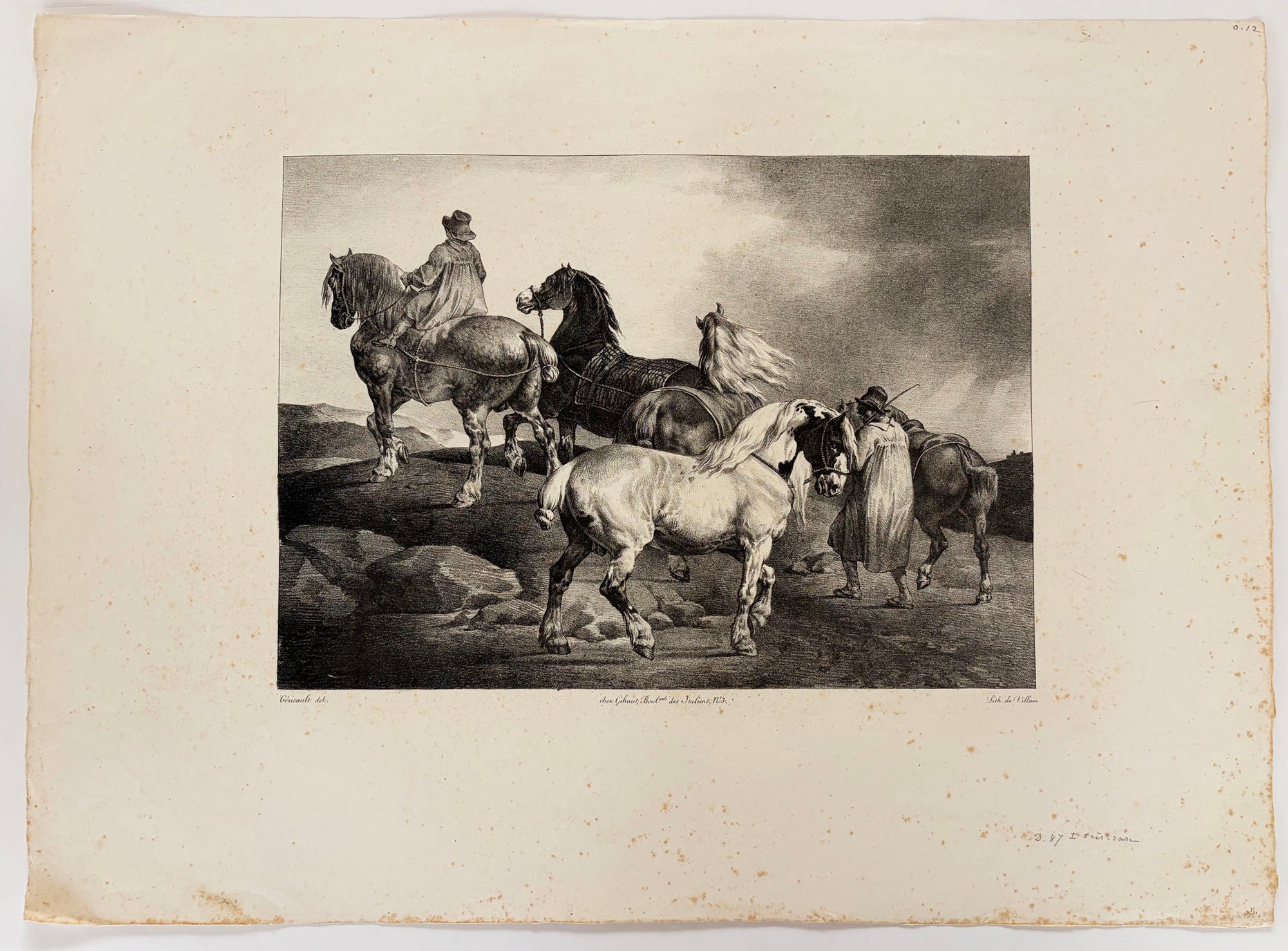 Chevaux conduits à la foire.  1822.