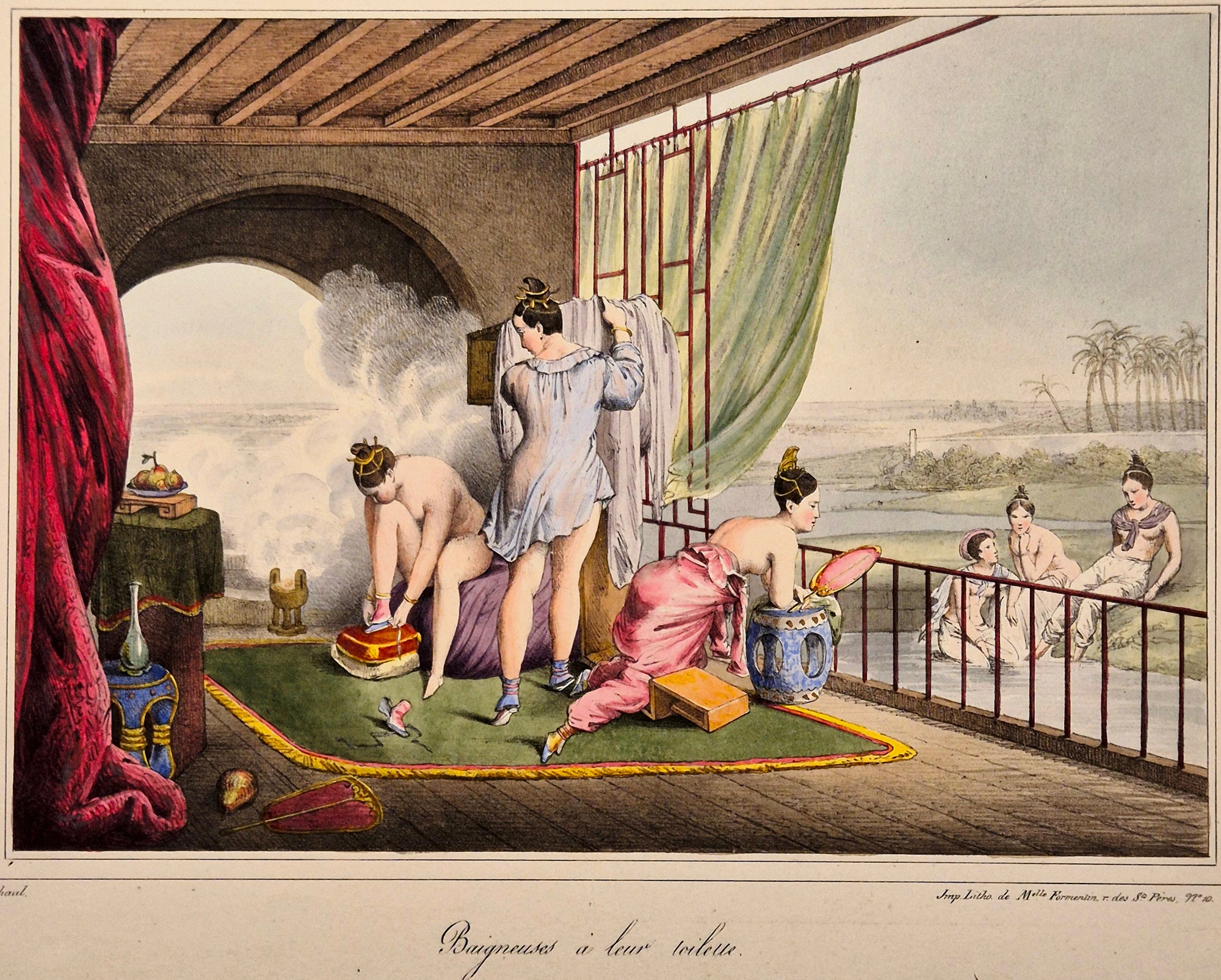 Baigneuses à leur toilette. 1825.
