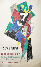Charger l'image dans la galerie, Affiche d'exposition "Severini" à la galerie Bergruen et Cie. 1956.
