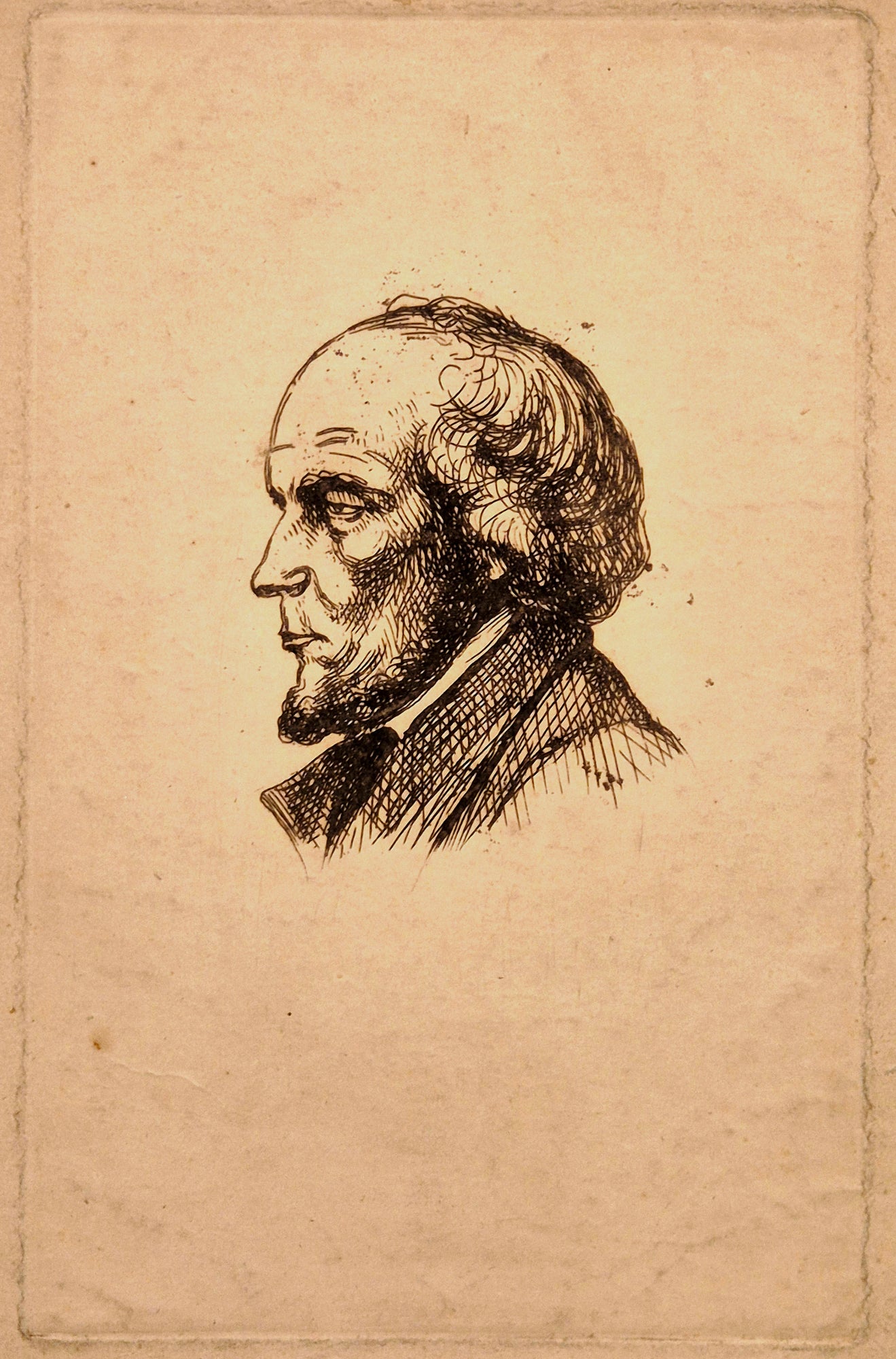 Autoportrait, profil gauche. 1858.