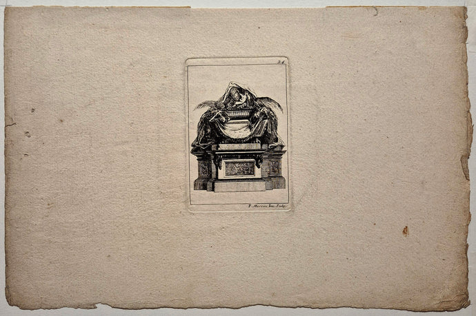[Tombeau aux deux morts ailés]. Moreau.