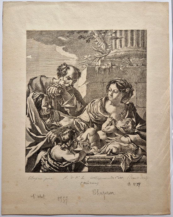La Sainte Famille avec Sainte Elisabeth et Saint Jean. Picault.