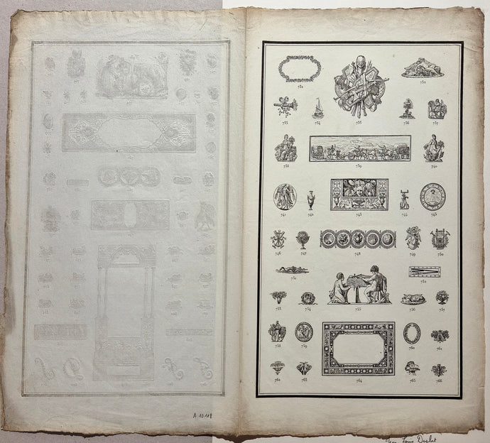 Feuille d'ornements (751-811). Duplat.