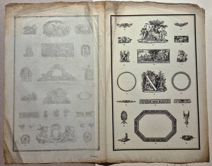 Feuille d'ornements (44-86). Duplat.